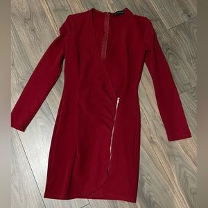 Red Ruched Dress